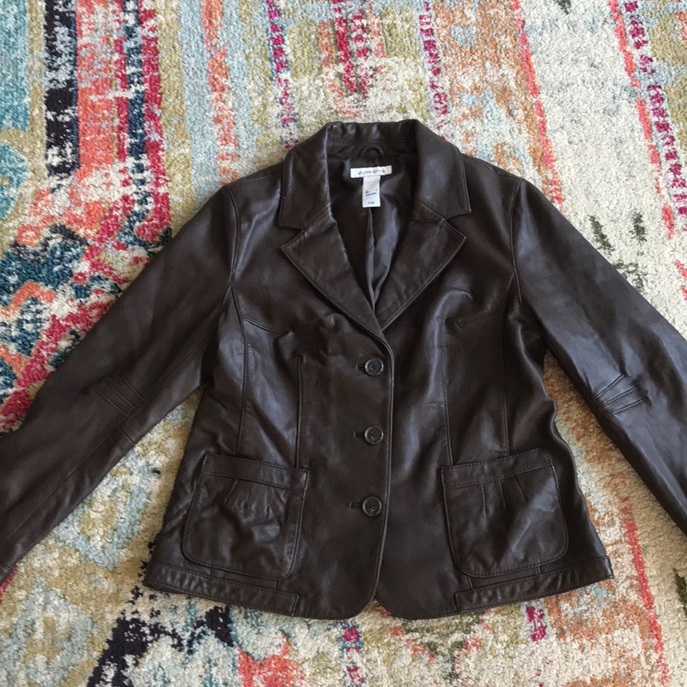 Beautiful Liz Claiborne Lambskin Blazer. Size L